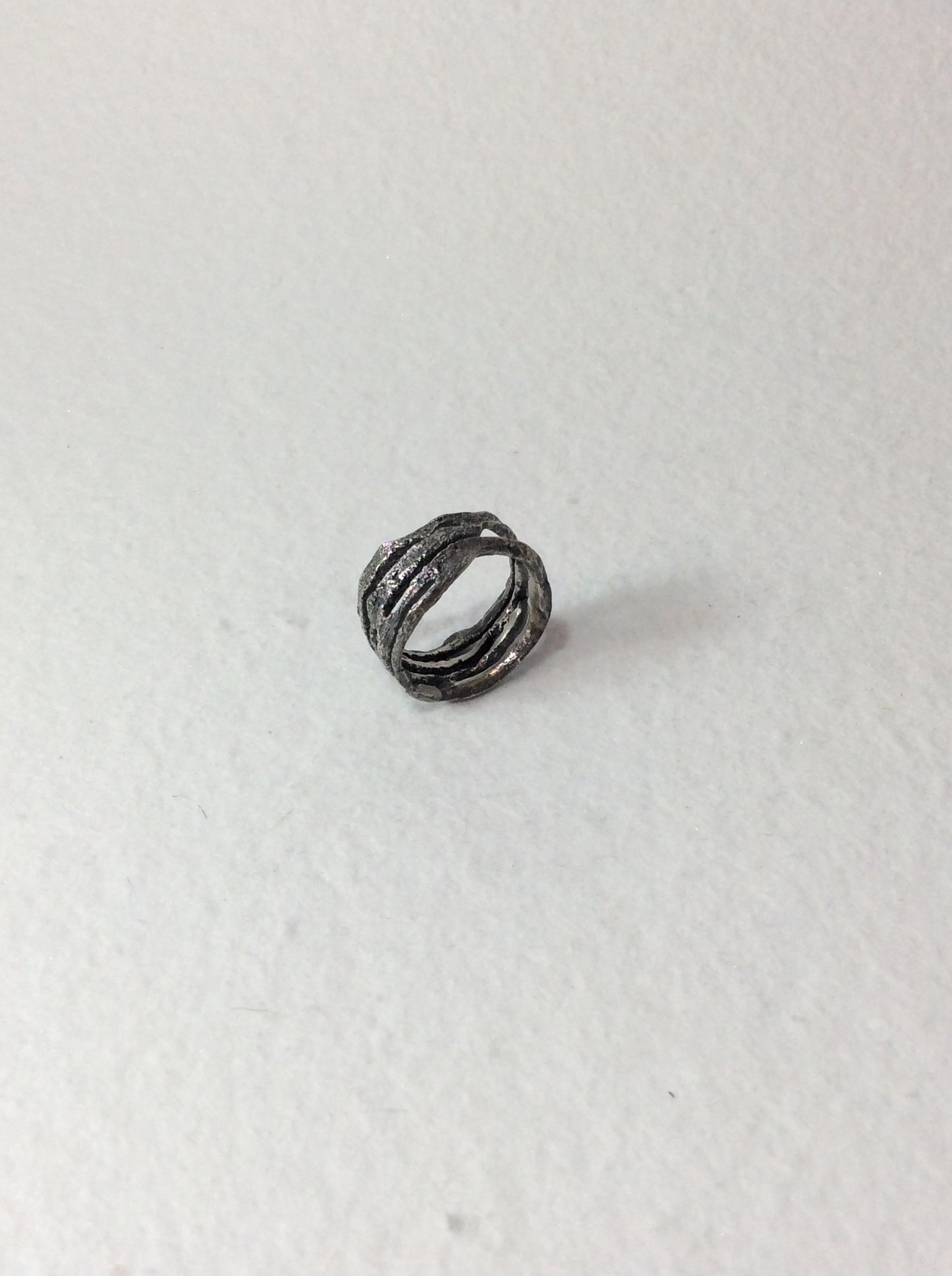 Large Cast Sterling Cholla Ring