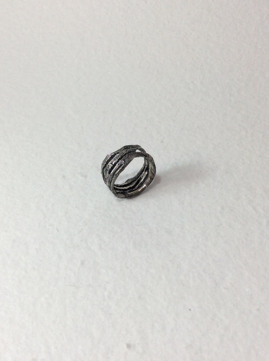 Large Cast Sterling Cholla Ring